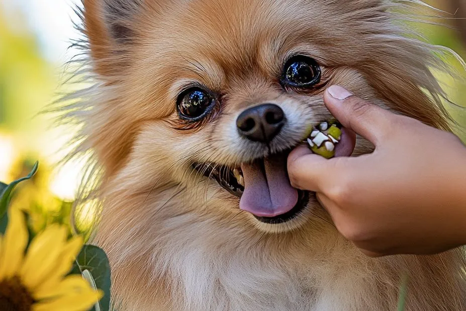 Close de um cachorro e uma mão humana retirando algo tóxico de sua boca